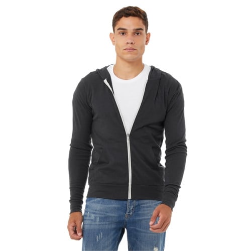 Unisex Triblend Full-Zip Lightweight Hoodie