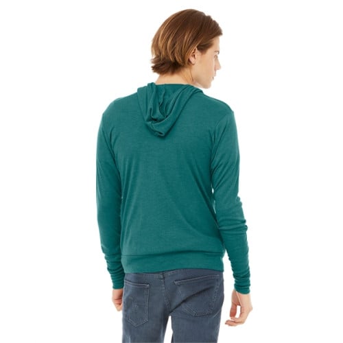 Unisex Triblend Full-Zip Lightweight Hoodie