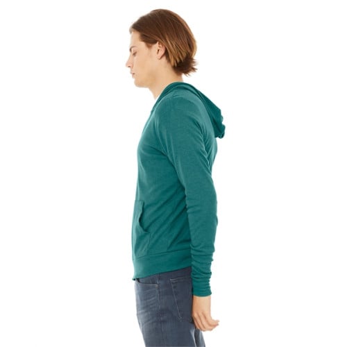 Unisex Triblend Full-Zip Lightweight Hoodie