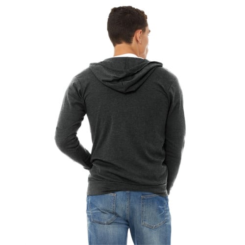 Unisex Triblend Full-Zip Lightweight Hoodie