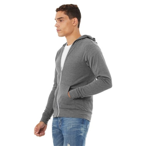 Unisex Triblend Full-Zip Lightweight Hoodie