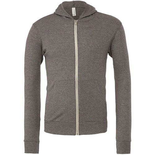 Unisex Triblend Full-Zip Lightweight Hoodie