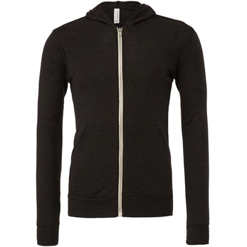 Unisex Triblend Full-Zip Lightweight Hoodie