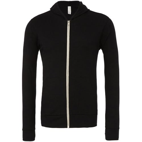 Unisex Triblend Full-Zip Lightweight Hoodie