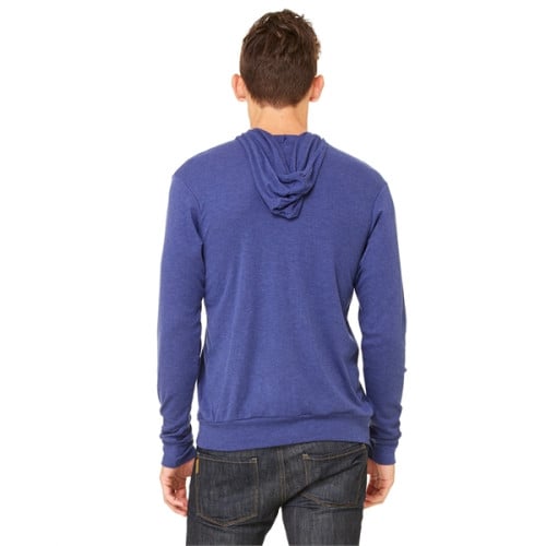 Unisex Triblend Full-Zip Lightweight Hoodie