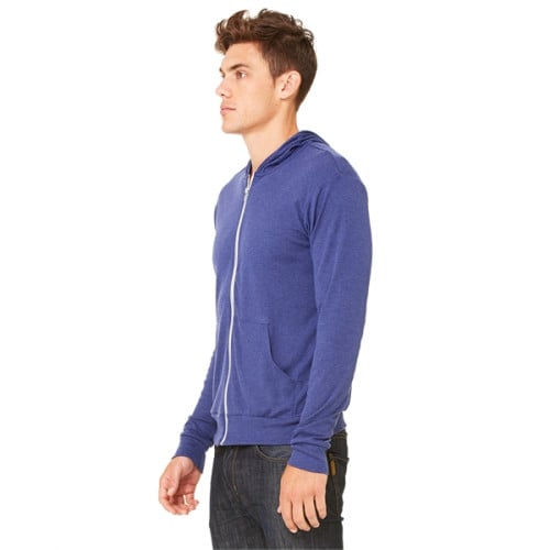 Unisex Triblend Full-Zip Lightweight Hoodie