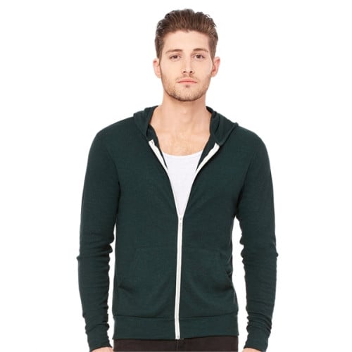 Unisex Triblend Full-Zip Lightweight Hoodie