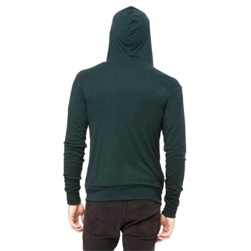 Unisex Triblend Full-Zip Lightweight Hoodie