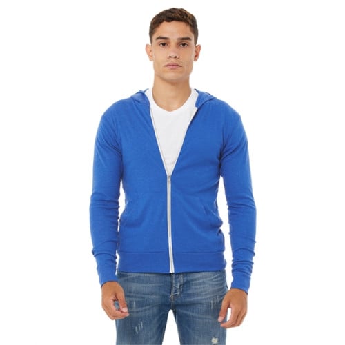 Unisex Triblend Full-Zip Lightweight Hoodie