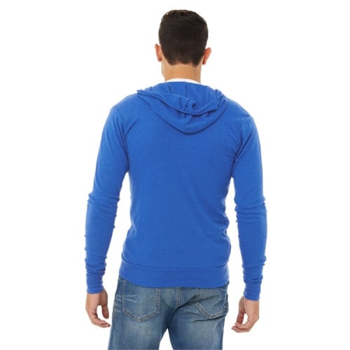 Unisex Triblend Full-Zip Lightweight Hoodie