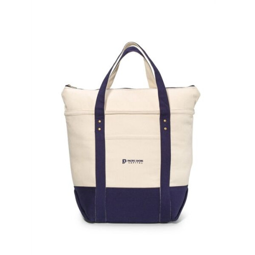 Seaside Zippered Cotton Tote