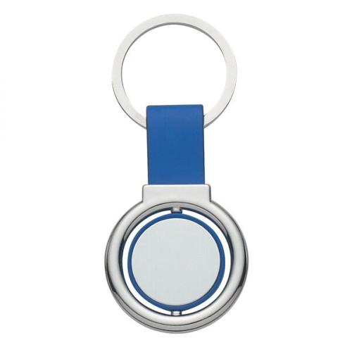 Circular Metal Spinner Key Tag