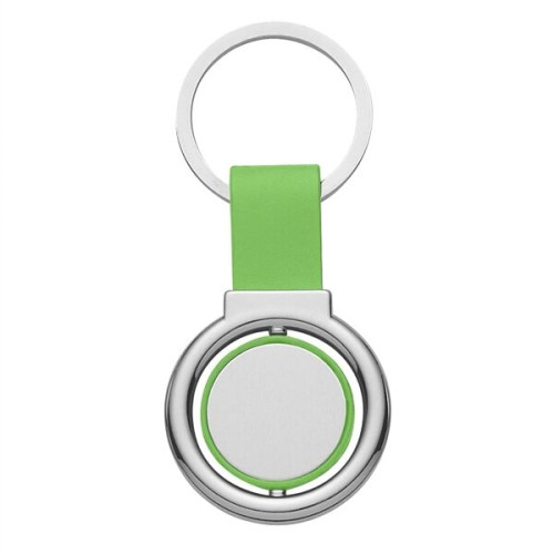 Circular Metal Spinner Key Tag