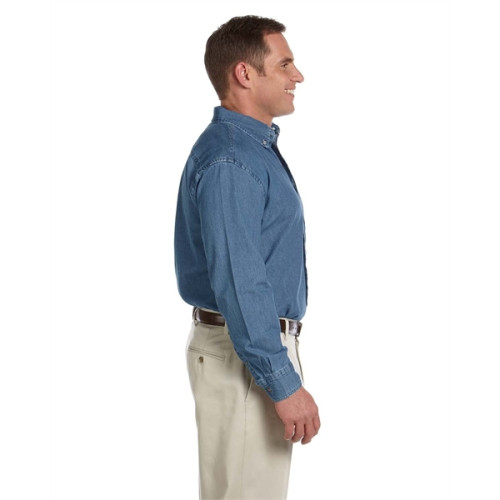 Men's Tall 6.5 oz. Long-Sleeve Denim Shirt