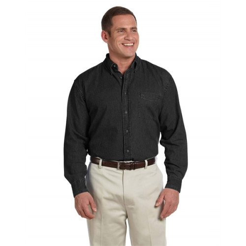 Men's Tall 6.5 oz. Long-Sleeve Denim Shirt