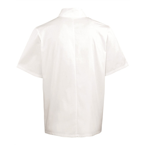 Unisex Studded Front Short-Sleeve Chef's Jacket