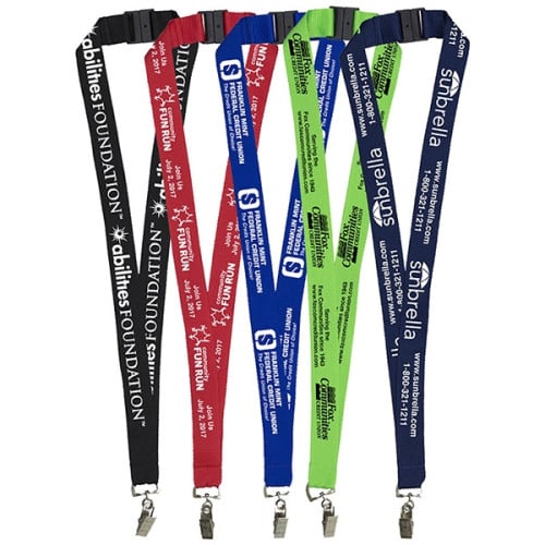 1" Silkscreen Lanyard with Breakaway Release - Domestic