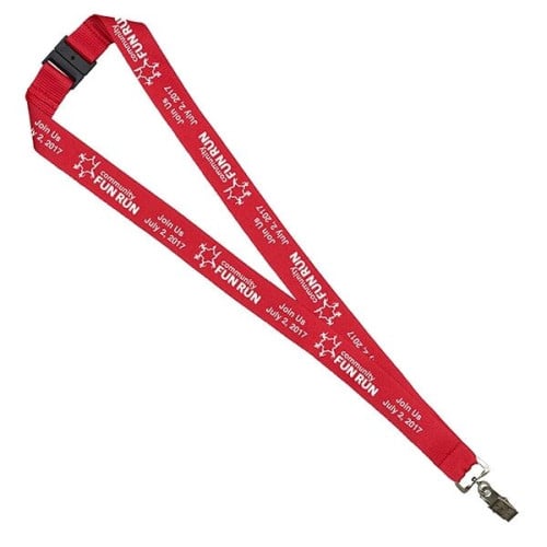 1" Silkscreen Lanyard with Breakaway Release - Domestic