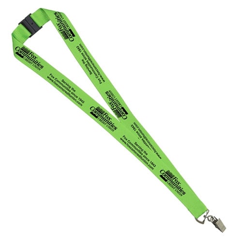 1" Silkscreen Lanyard with Breakaway Release - Domestic