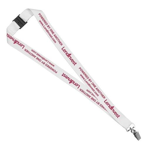 1" Silkscreen Lanyard with Breakaway Release - Domestic