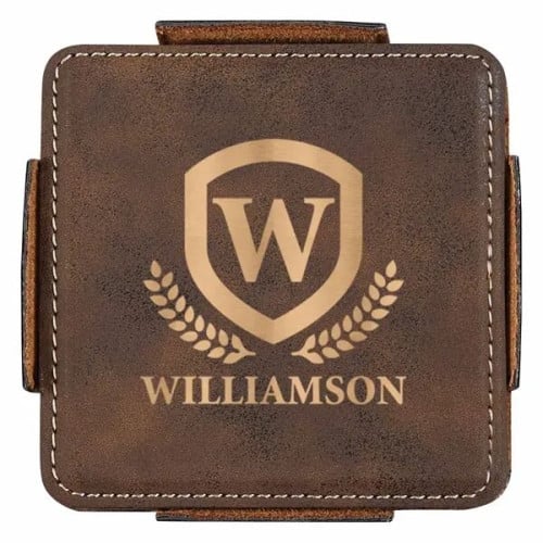 4-Piece Coaster Set With Holder