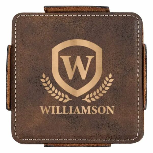 4-Piece Coaster Set With Holder