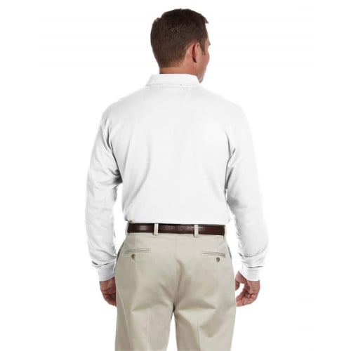 Men's Pima Pique Long-Sleeve Polo