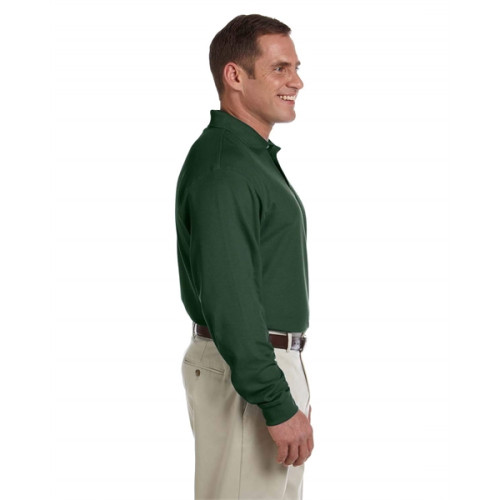 Men's Pima Pique Long-Sleeve Polo
