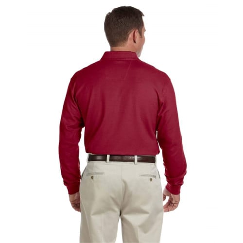 Men's Pima Pique Long-Sleeve Polo
