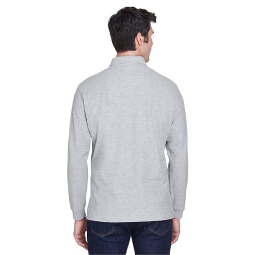 Men's Pima Pique Long-Sleeve Polo