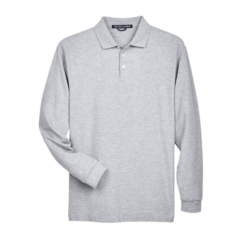 Men's Pima Pique Long-Sleeve Polo
