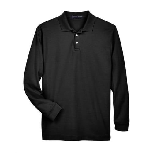Men's Pima Pique Long-Sleeve Polo