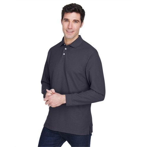 Men's Pima Pique Long-Sleeve Polo