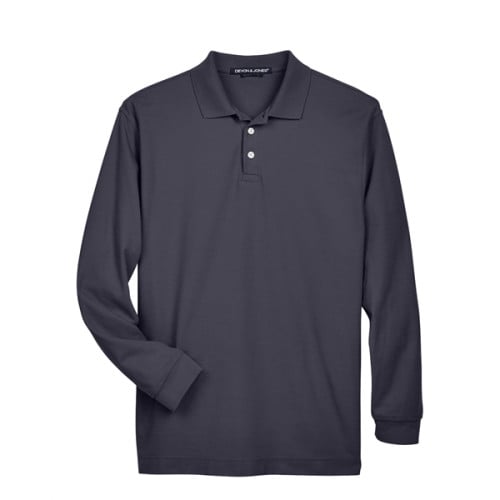 Men's Pima Pique Long-Sleeve Polo