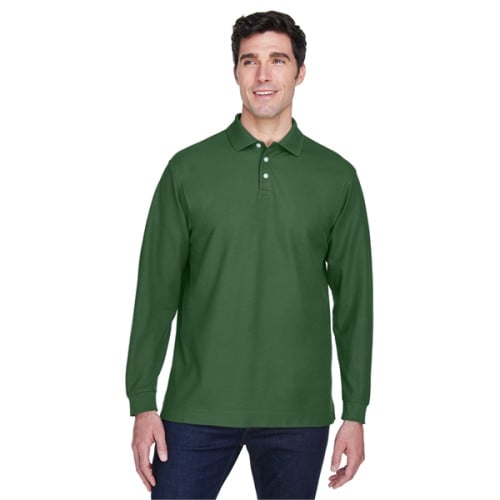 Men's Pima Pique Long-Sleeve Polo