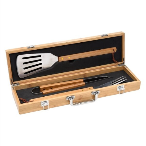 BBQ Set In Bambo Case