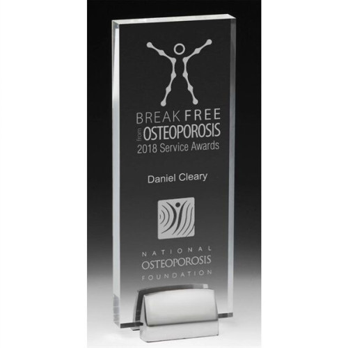 Acrylic Award with Chrome Metal Base