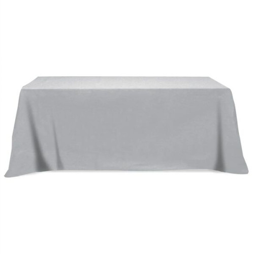 Flat Poly/Cotton 4-sided Table Cover - fits 8' standard t...