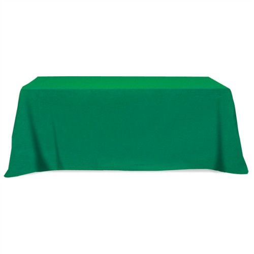 Flat Poly/Cotton 4-sided Table Cover - fits 8' standard t...