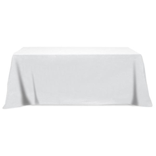 Flat Poly/Cotton 4-sided Table Cover - fits 8' standard t...