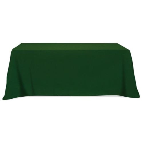 Flat Poly/Cotton 4-sided Table Cover - fits 8' standard t...