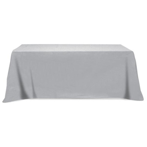 Flat Poly/Cotton 4-sided Table Cover - fits 8' standard t...