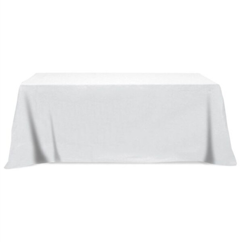 Flat Poly/Cotton 4-sided Table Cover - fits 8' standard t...