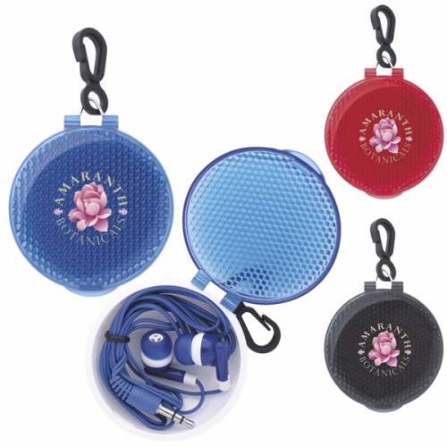 Earbuds in Reflective Case