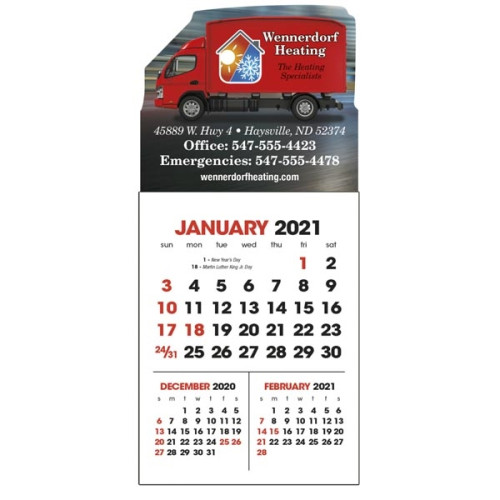 3-Month View Grid 2023 Calendar