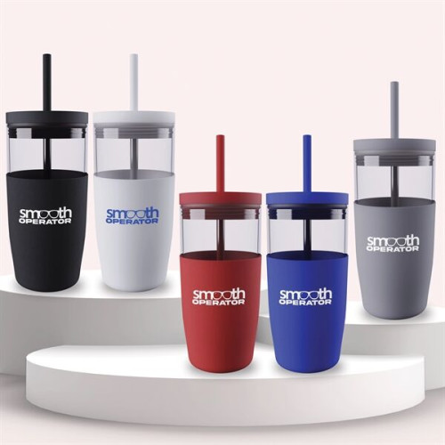 SMOOTH OPERATOR   530 ML  18 OZ BOROSILICATE GLASS TUMBLER