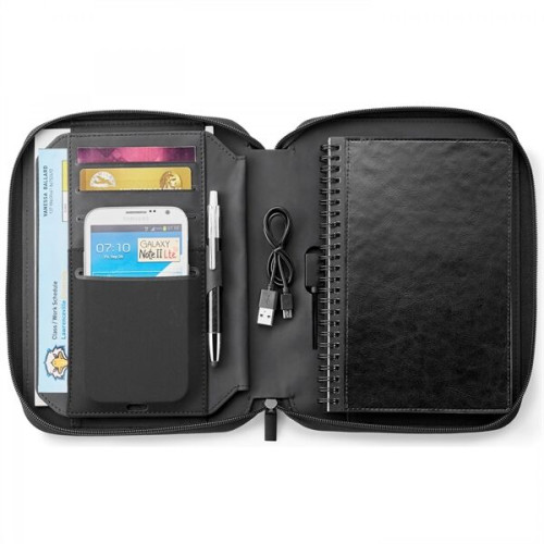 FABRIZIO   A5 ZIP JOURNAL WITH 5,000 mAh WIRELESS CHARGING P