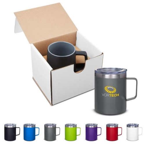 12oz Vacuum Insulated Coffee Mug With Handle In Mailer