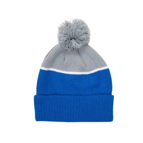 Two-Tone Tamy Beanie With Pom