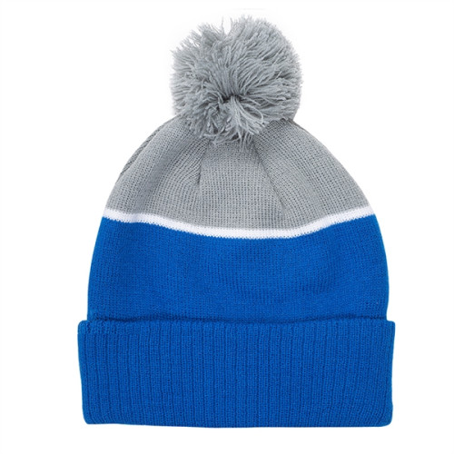 Two-Tone Tamy Beanie With Pom